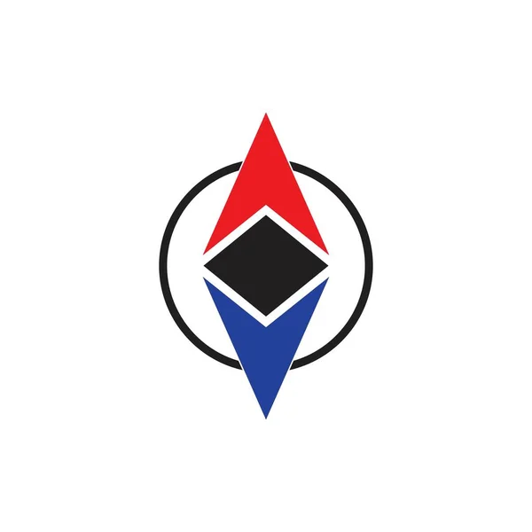 Modern Och Enkel Kompass Logotyp Mall — Stock vektor