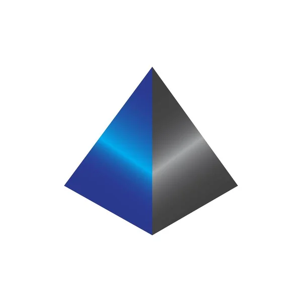 Prismapyramid Logo Koncept — Stock vektor