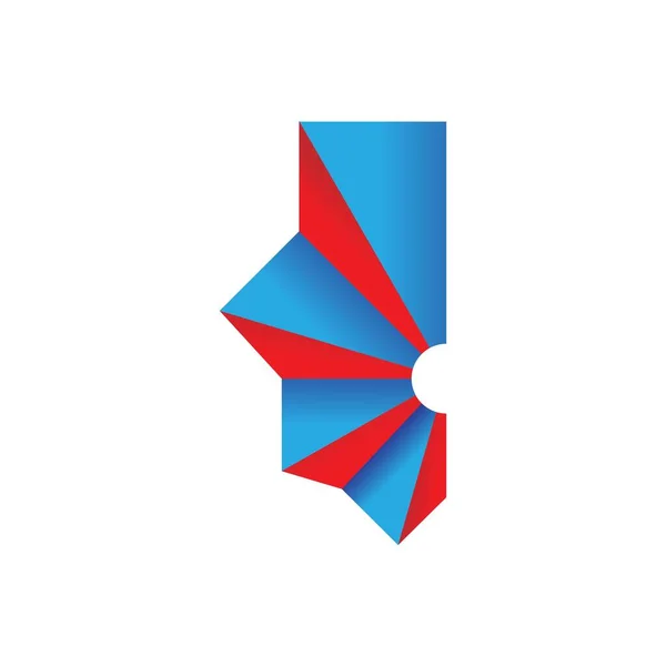 Gyllene Förhållande Fibranocchi Spiral Trappa Logotyp Koncept För Interiör Företag — Stock vektor