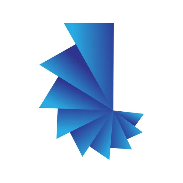 Gyllene Förhållande Fibranocchi Spiral Trappa Logotyp Koncept För Interiör Företag — Stock vektor