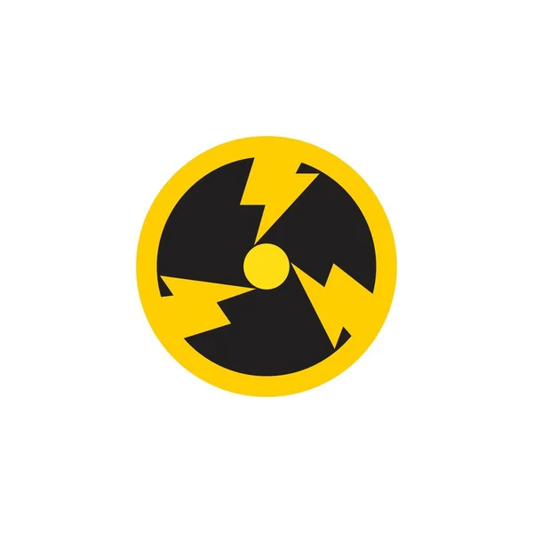 Koło Jądrowe Enegry Logo Ikona Wektor Szablon — Wektor stockowy