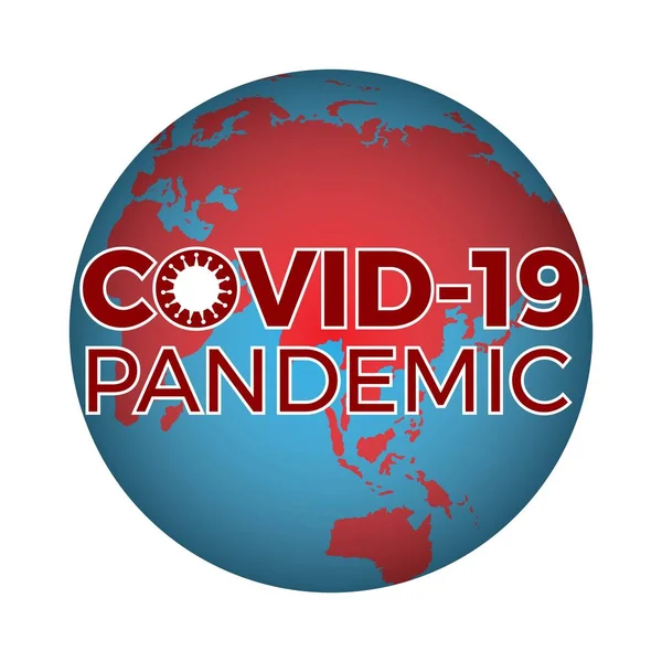 Covid Pandemic Ilustrasi Dengan Ilustrasi Dunia Dunia - Stok Vektor