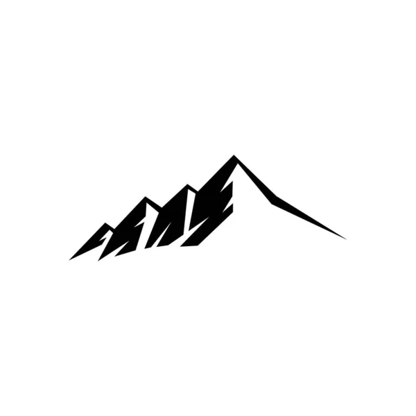 Logo Montagne Noir Blanc Concept — Image vectorielle