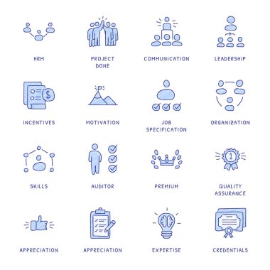 İş Kavramları El Çizimi Renkli simgeler - vektör