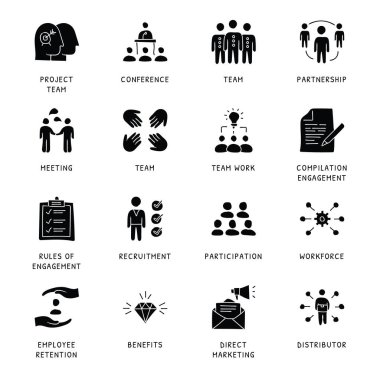 İş Kavramları El Çizimi simgeleri - vektör 