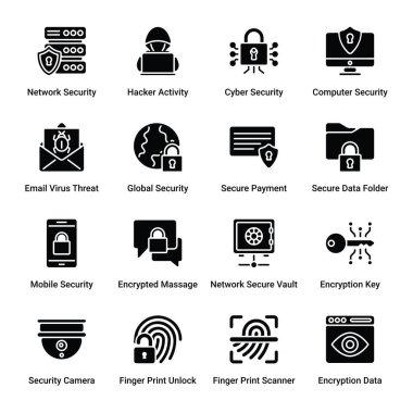 Güvenlik kabartma Simgeleri - Vektörler