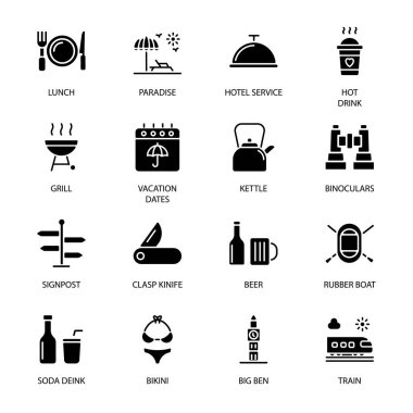 Seyahat, Tatil ve Ünlü Simge Simgeleri 