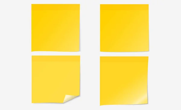 Etiqueta Post Nota Papel Adhesivo Amarillo Oscuro Fijado Sobre Fondo — Archivo Imágenes Vectoriales