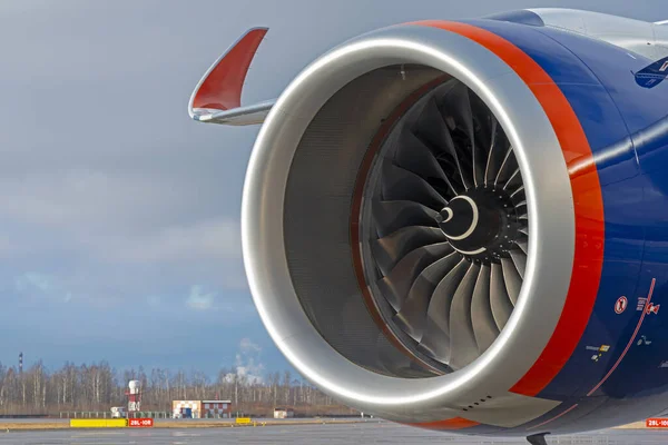 The right engine A350, Aeroflot — Stockfoto