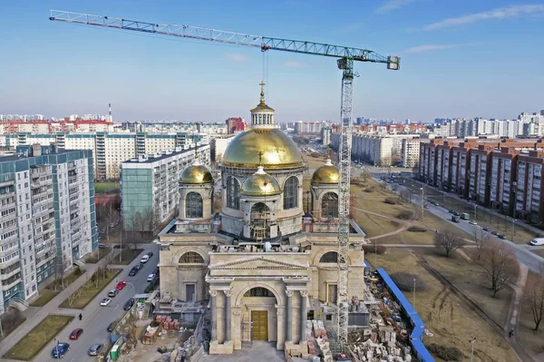 Budowa kościoła św. Mikołaja — Zdjęcie stockowe
