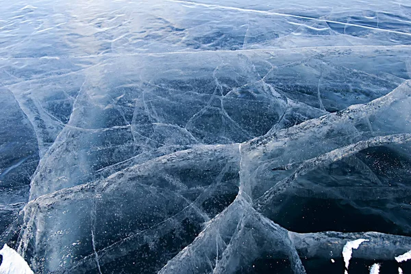 Erstaunliches Eis auf dem Baikalsee — Stockfoto