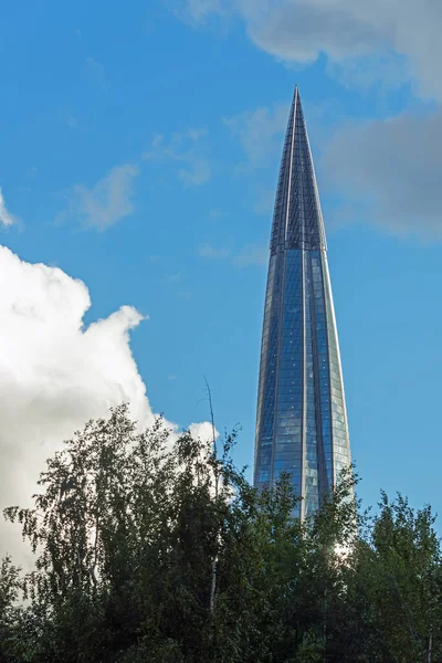 Vista de la construcción de la torre del Centro de Lakhta —  Fotos de Stock