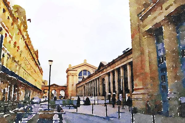 Az egyik párizsi állomás egyik oldalán — Stock Fotó