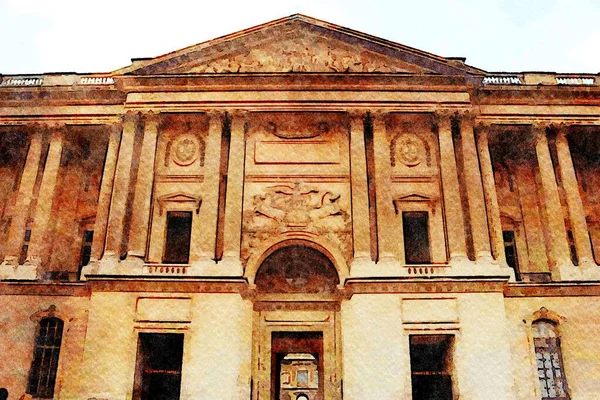 Louvre Müzesi 'nin girişlerinden biri.