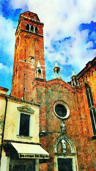 Uno scorcio di una delle chiese del centro storico di Venezia — Foto Stock