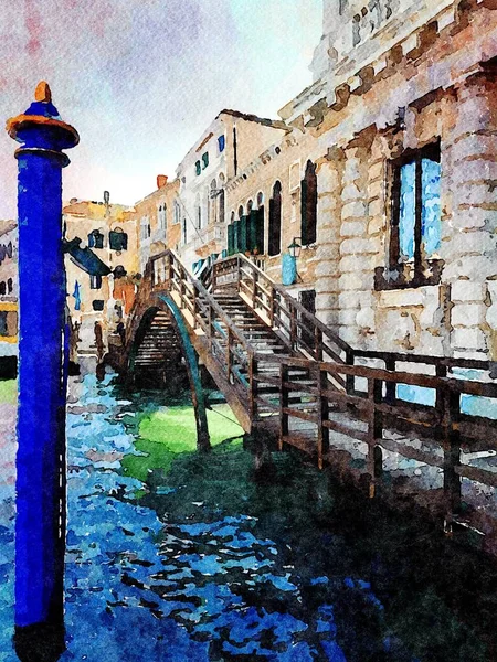 Розглянемо історичні будівлі на великому каналі в центрі Венеції. — стокове фото