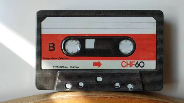 Cassette Audio Objeto Vintage Hace Muchos Años Que Todavía Funciona — Foto de Stock