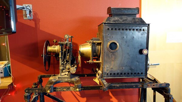 an ancient disused cinema projector