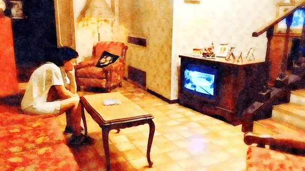 Turin Italy July 2019 Museum Cinema Interior Lounge Screen Dating — Stock Photo, Image