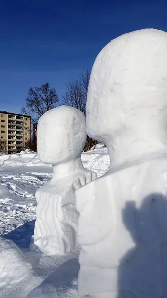 Kiruna Sveç Şubat 2020 Kuzey Sveç Kiruna Nın Karlı Merkezinde — Stok fotoğraf