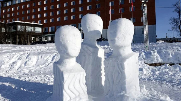 Kiruna Sveç Şubat 2020 Kuzey Sveç Kiruna Nın Karlı Merkezinde — Stok fotoğraf