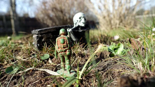 Soldado Guerra Siempre Camina Con Juntos Hacia Muerte Esta Historia —  Fotos de Stock