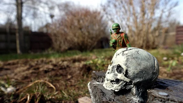 Soldado Guerra Siempre Camina Con Juntos Hacia Muerte Esta Historia —  Fotos de Stock