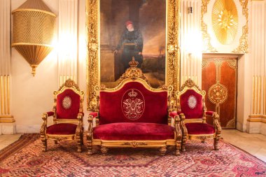 Kahire, Mısır 3 Nisan 2015 alınan Mohamed Ali sarayında şık Oda