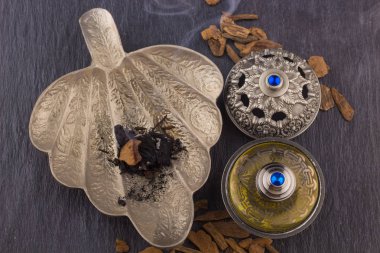 Gümüş oryantal Artisitc Arap Oud parfüm