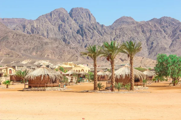 Vakantiehuis in een kamp in de Sinai, Taba woestijn Rechtenvrije Stockfoto's