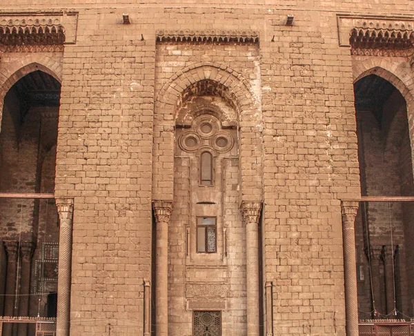 Las Paredes Una Antigua Mezquita Viejo Cairo Egipto Las Paredes —  Fotos de Stock