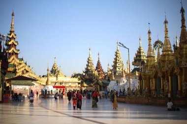YANGON/MYANMAR - 26th Aug, 2019 : Shwe Dagon Pagoda, Yangon, Myanmar.