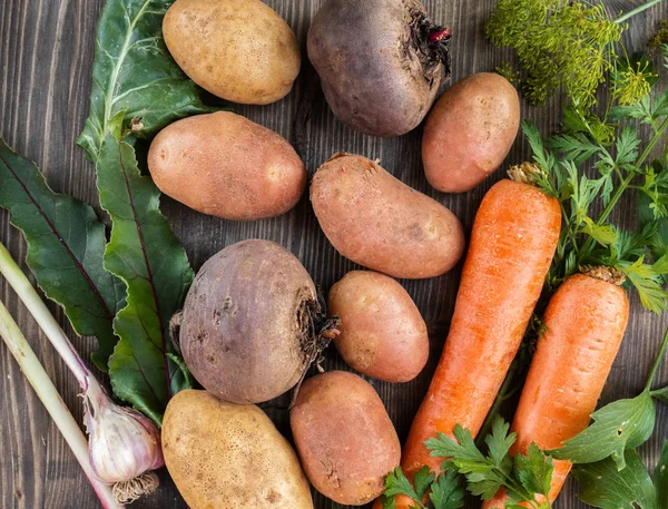 Havuç, patates, pancar, sarımsak