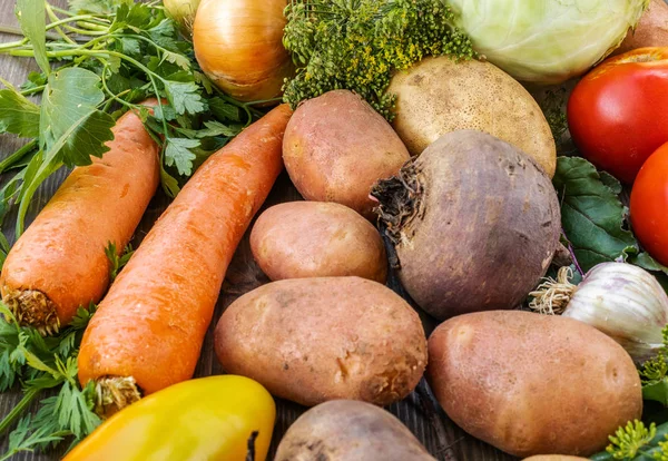 Havuç, patates, pancar, sarımsak, patates, lahana, soğan.