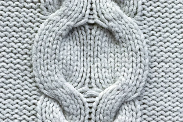 Latar belakang dalam bentuk produk wol rajutan putih — Stok Foto