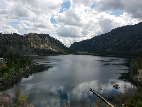 Magnifique Photographie Aérienne Pittoresque Parc National Lac Alta Avec Ciel — Photo