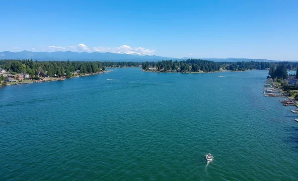 Man Made Lake Tapps Belo Dia Verão Bonney Lake Washington — Fotografia de Stock