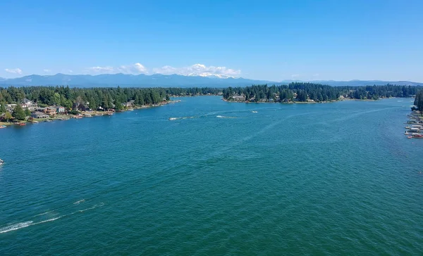 Man Made Lake Tapps Piękny Letni Dzień Bonney Lake Washington — Zdjęcie stockowe