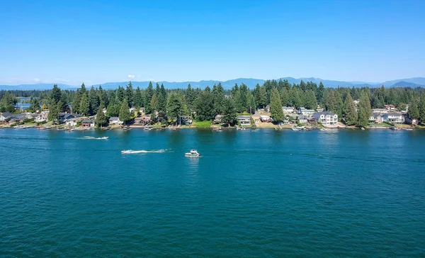 Man Made Lake Tapps Hermoso Día Verano Bonney Lake Washington — Foto de Stock