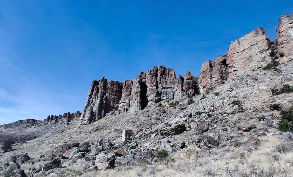 Incríveis Badlands Paliçadas Unidade John Day Fossil Beds Clarno Formações — Fotografia de Stock