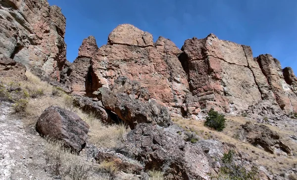 Fantastiska Badlands Och Palisades John Day Fossil Sängar Clarno Enhet — Stockfoto