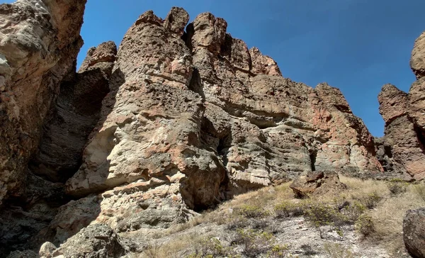 Csodálatos Puszták Palánkok John Day Fossil Beds Clarno Egység Szikla — Stock Fotó