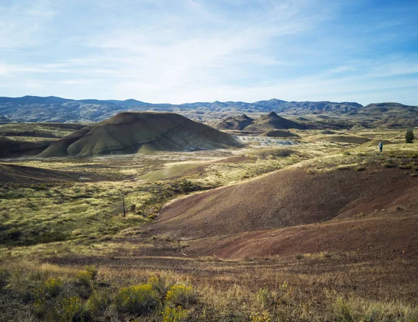 Atemberaubend Farbenfrohe John Day Fossil Beds Painted Hills Mit Rot — Stockfoto