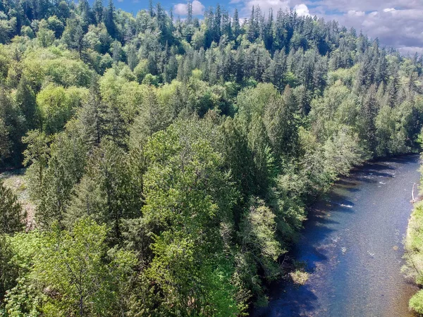 Wspaniała Fotografia Lotnicza Flaming Geyser State Park Green River Częściowo — Zdjęcie stockowe