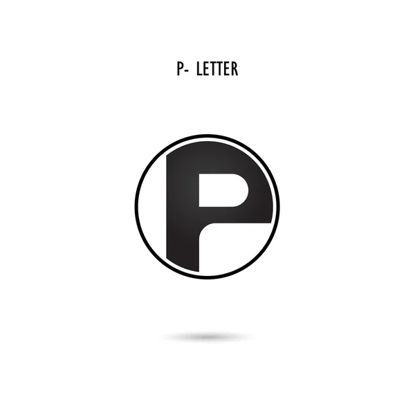 Creative P-letter icon abstract logo design.P-alphabet symbol.Co — Stock Vector