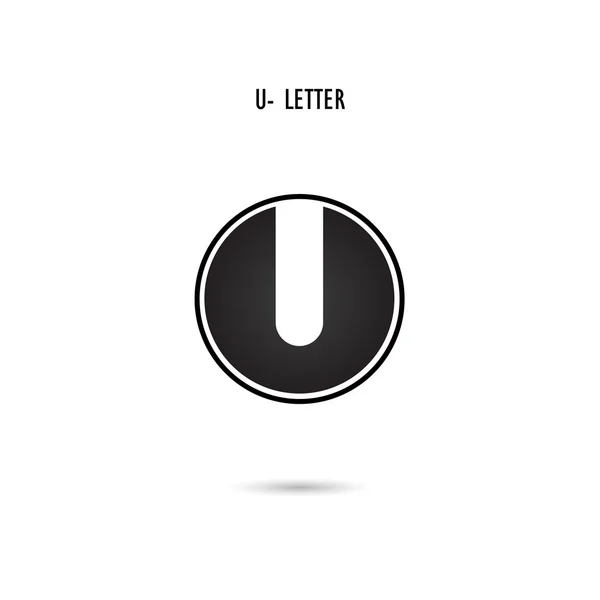 Creative U-letter icon abstract logo design.U-alphabet symbol. — Stock Vector