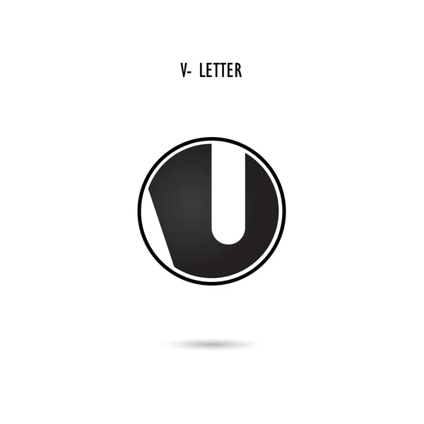 Creative V-letter icon abstract logo design.V-alphabet symbol. — Stock Vector