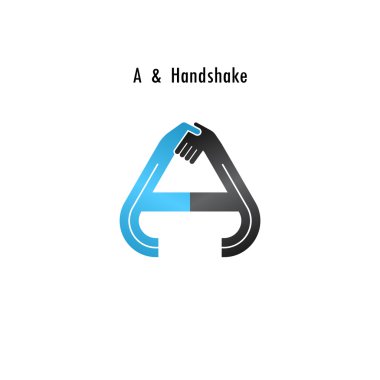 A - simge soyut logo tasarım vektör şablonu mektup. İş kapalı