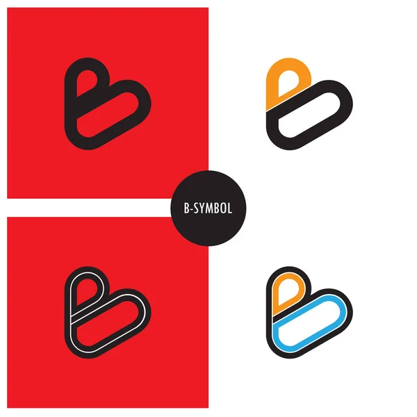 B- Company Symbol.B-letter abstract logo design.Corporate busine — Stock Vector