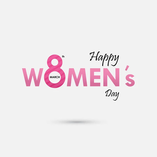 Pink "Women" Typographical Design Elements. International women' — ストックベクタ